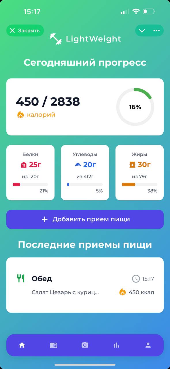 Дневной прогресс