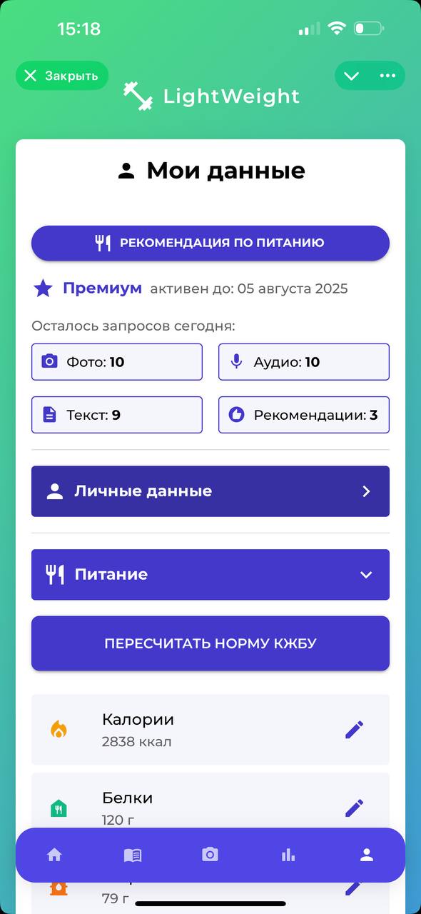 Профиль пользователя